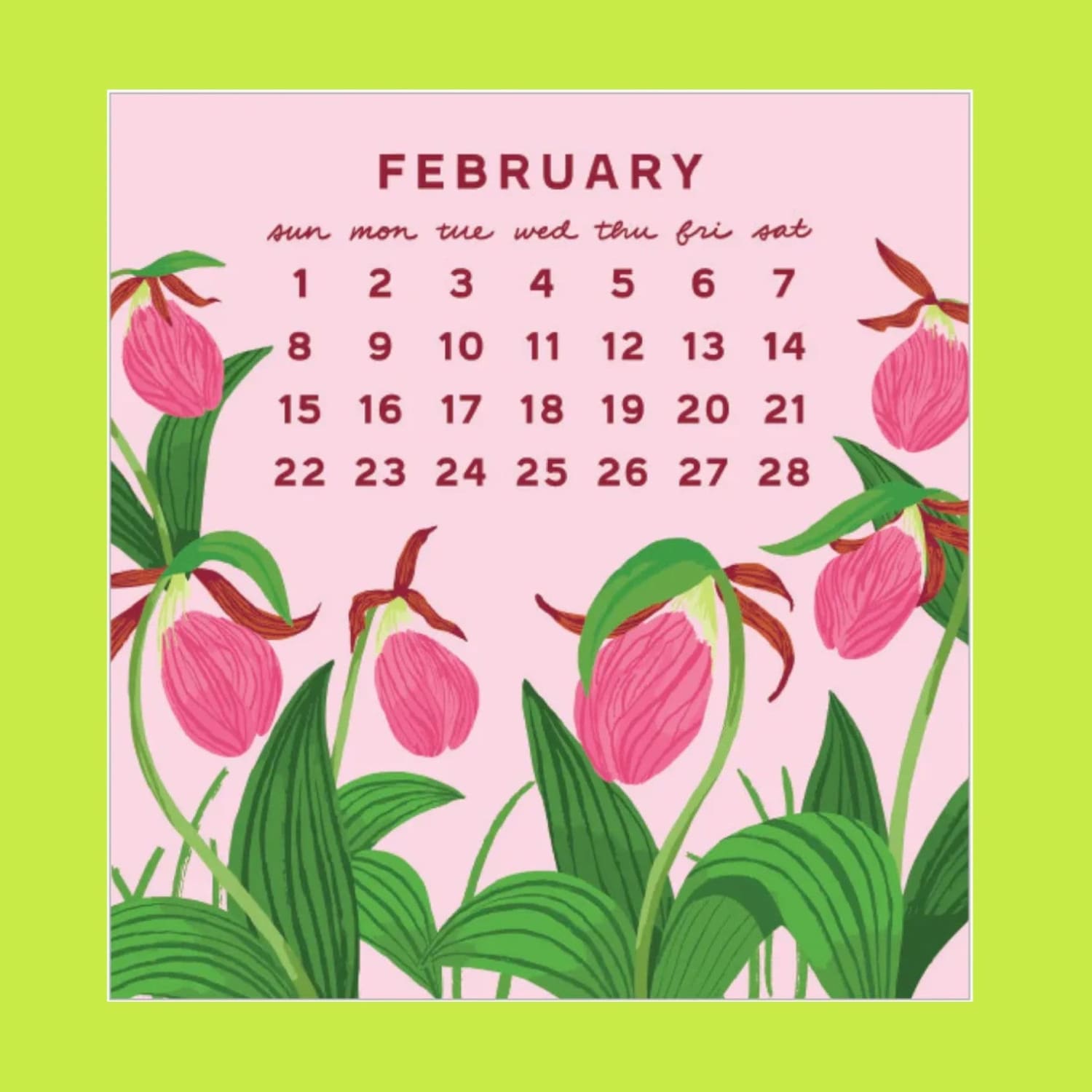 2026 Blossom Mini Calendar Calendar - Calendar26 - Cute