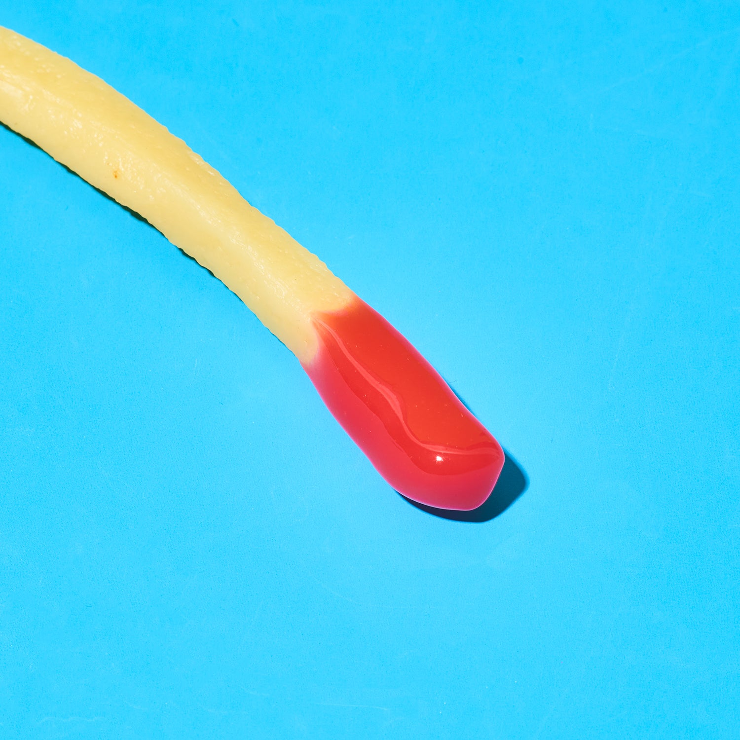 French Fry in Ketchup Keychain