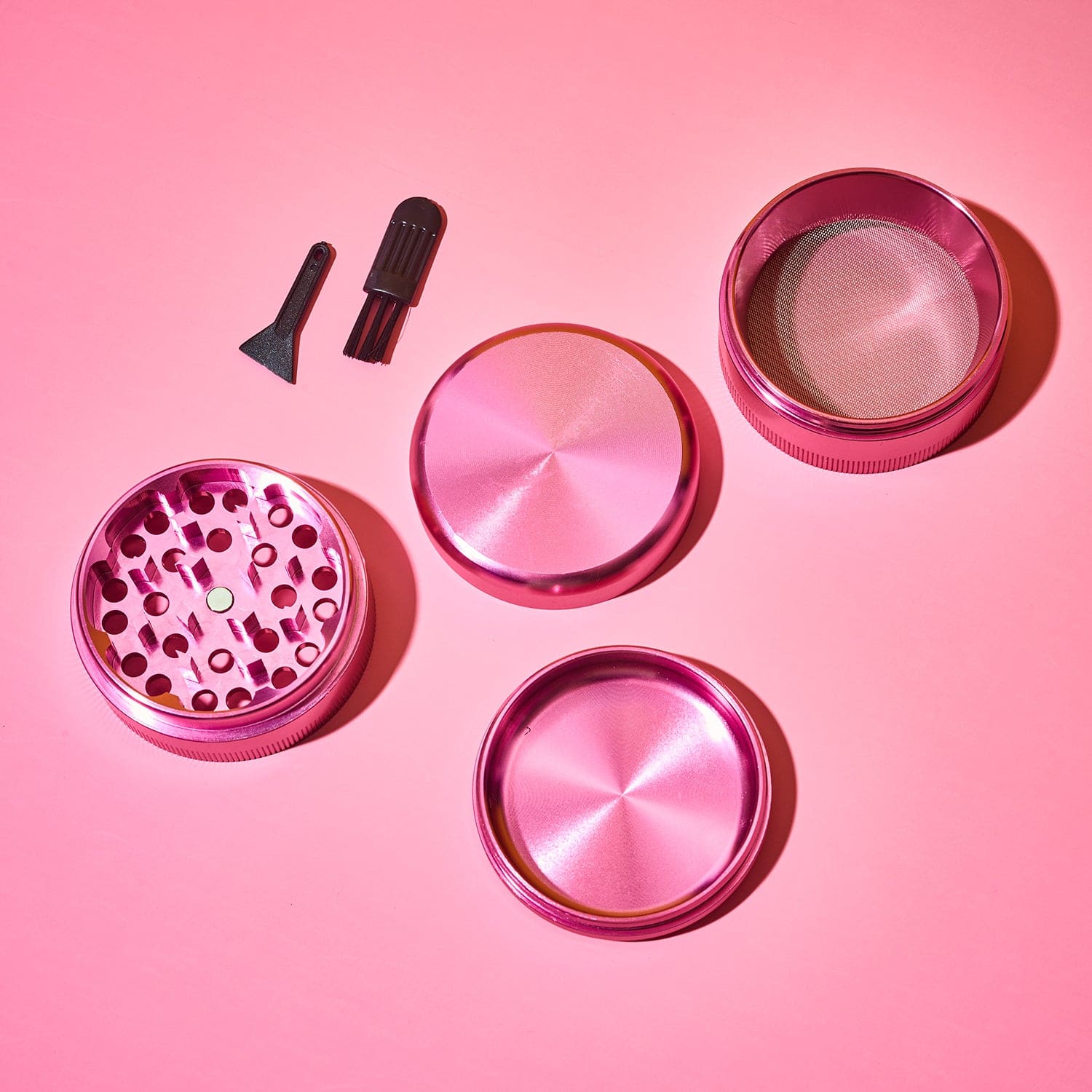 Aluminum Grinder 4 Part 55mm Alg011 Cute Grinder - Smoke