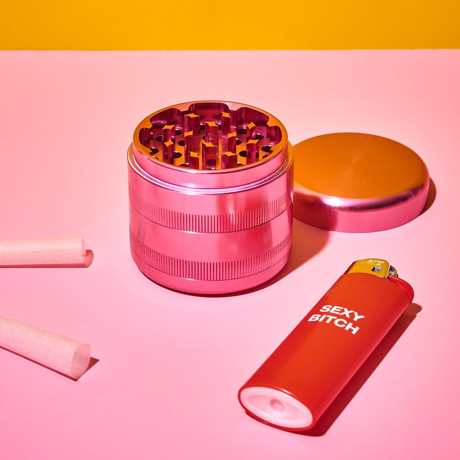 Aluminum Grinder 4 Part 55mm Alg011 Cute Grinder - Smoke