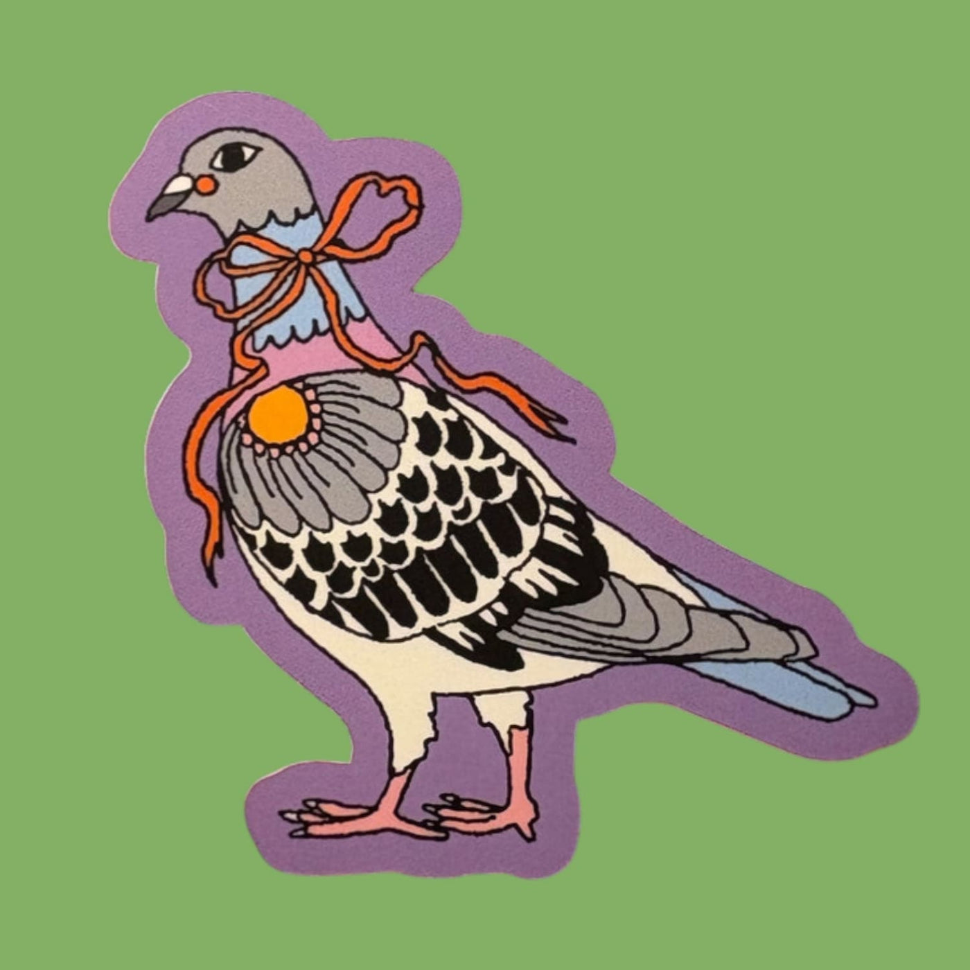 Ash and Chess Sticker Silly Pigeon A2 - Decorative Sticker