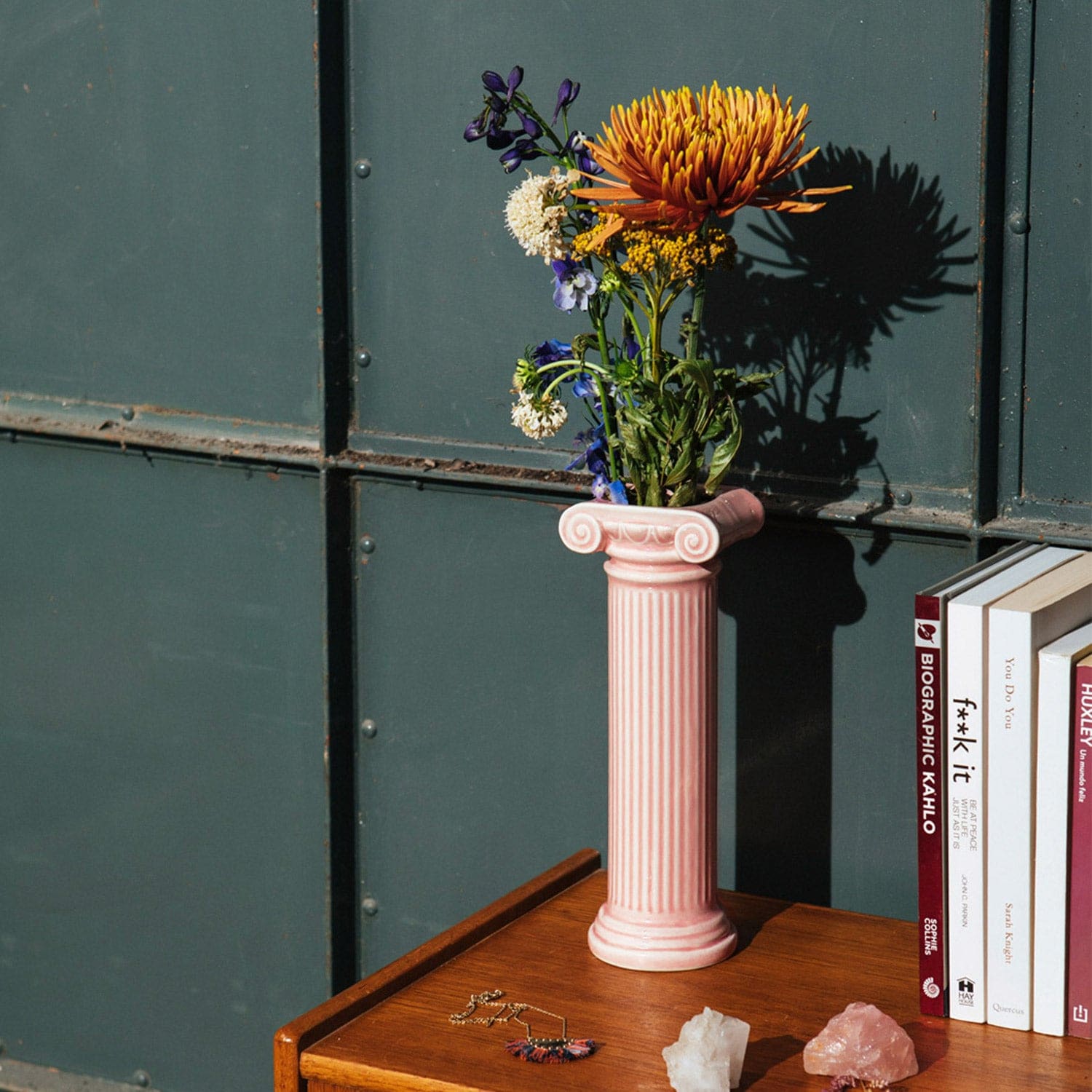 Athena Greek Column Vase - Pink Ceramic - Doiy - Dopamine -