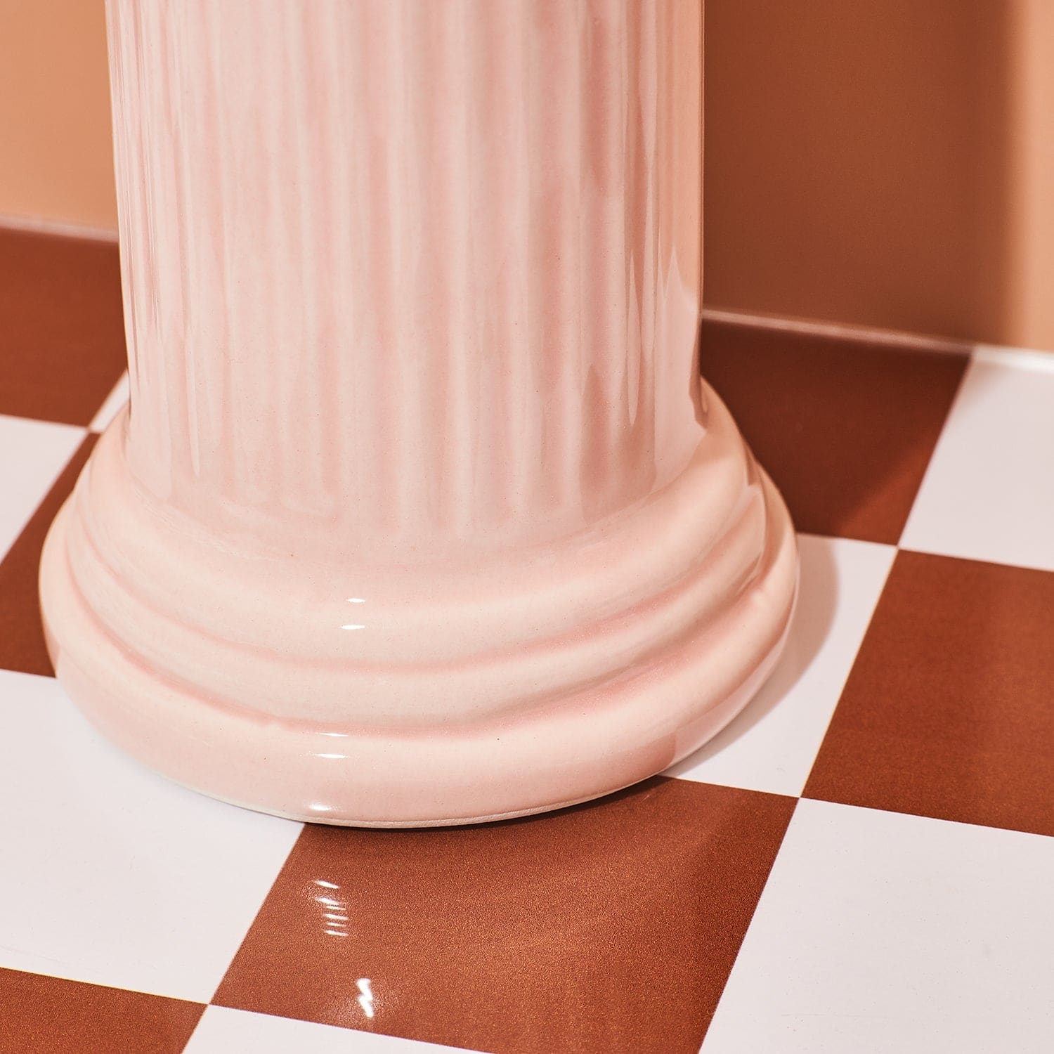 Athena Greek Column Vase - Pink Ceramic - Doiy - Dopamine -