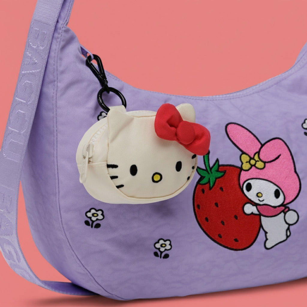 Baggu Bag Charm - Hello Kitty - Sanrio Keychain Pouch on Bag