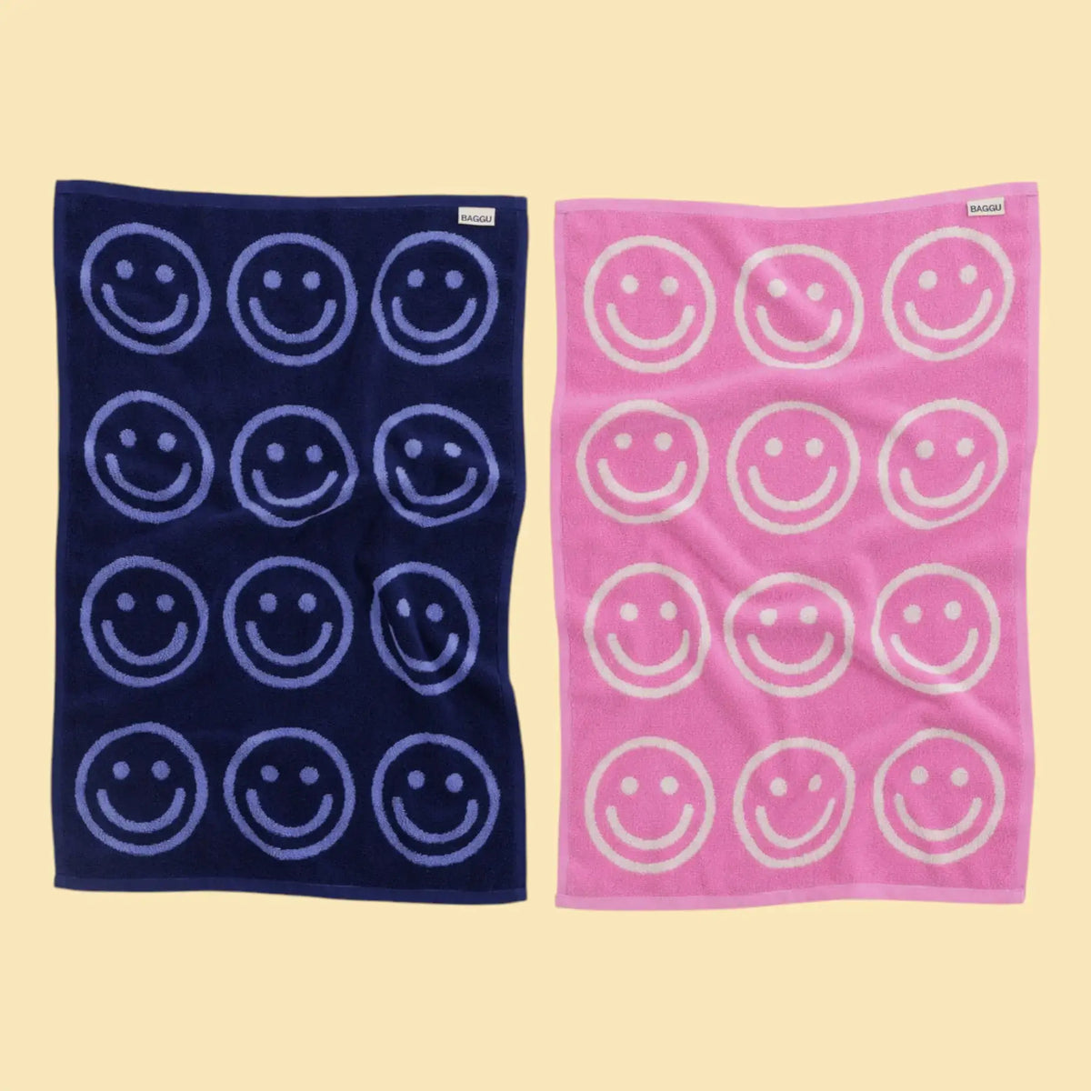 Baggu Hand Towel Set of 2 - Happy Pink Blue - Friends Nyc