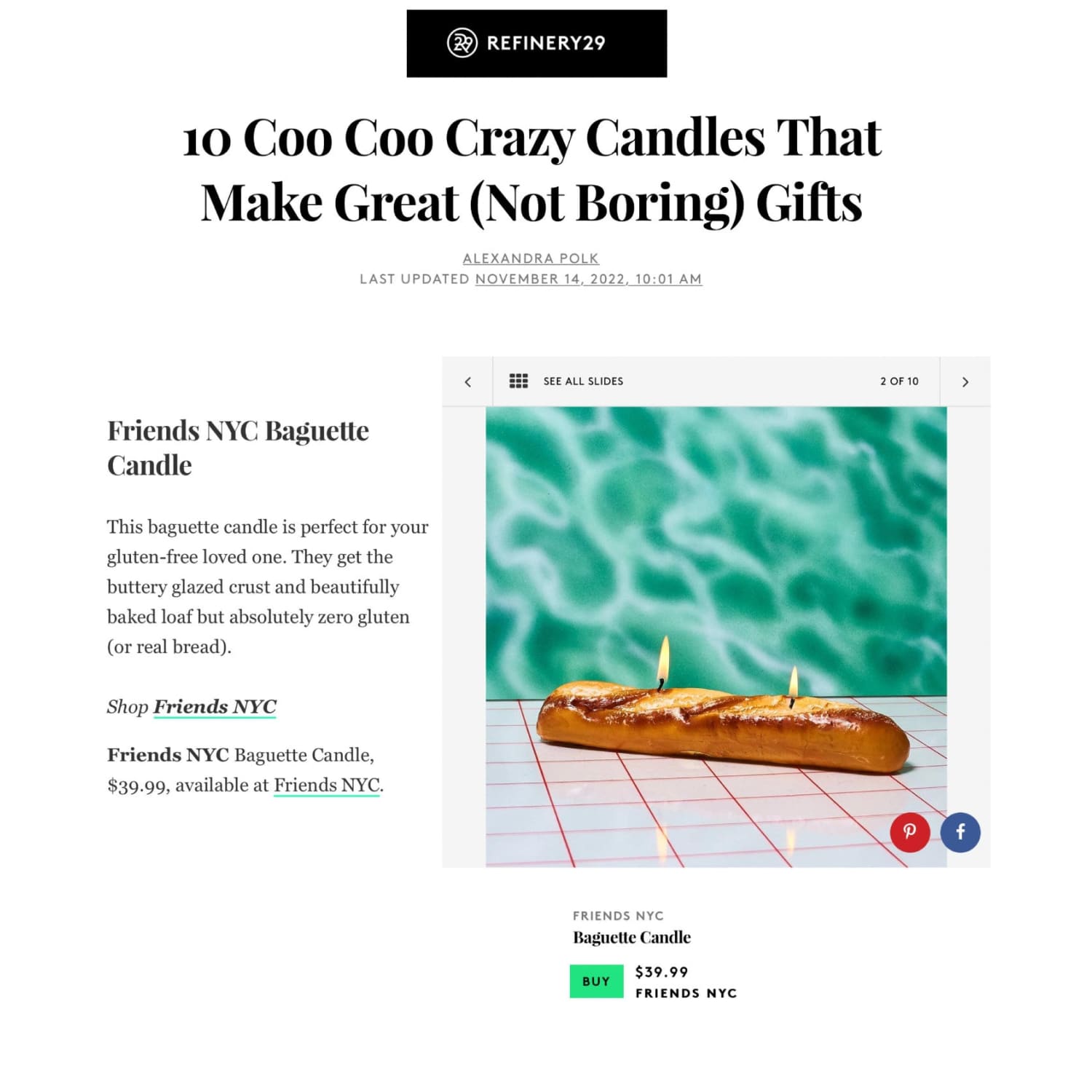 Baguette Candle Bread Candle - Candles - Crazy - Dopamine