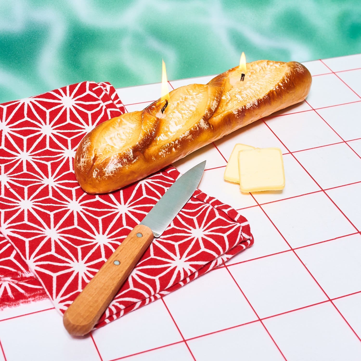 Handmade Italian Candle - Baguette Bread Candle - Candles -