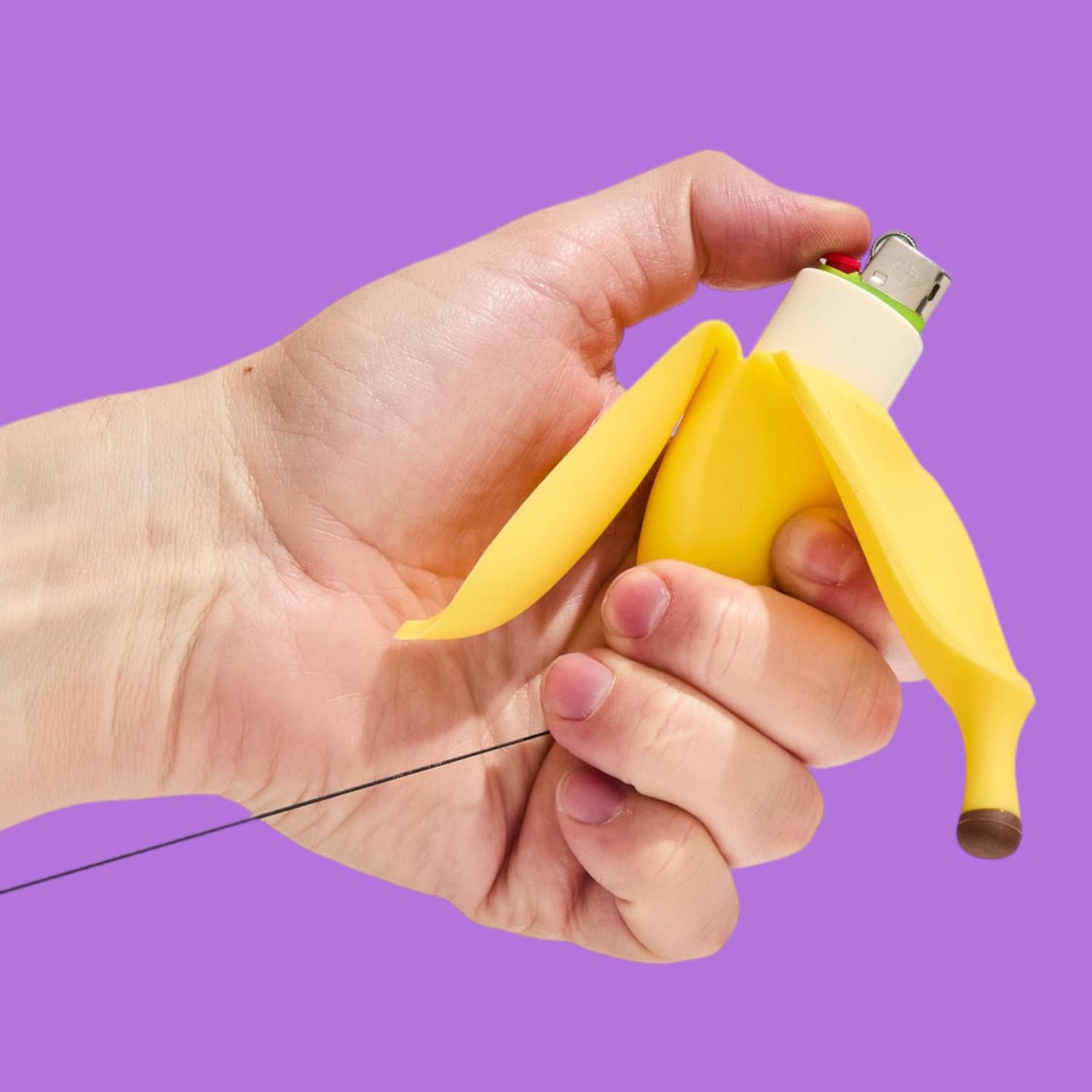 Banana Peel Lighter Holder Retractable Charm Charm - Fake