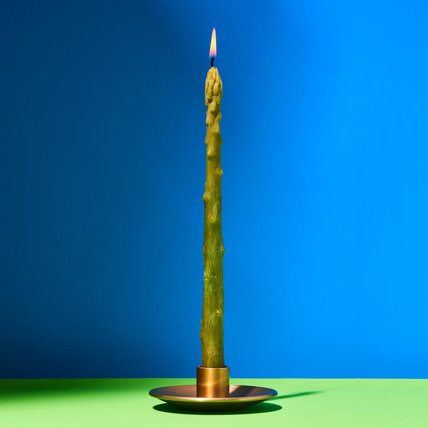 Beeswax Asparagus Taper Candles Set of 2 Candle - Taper