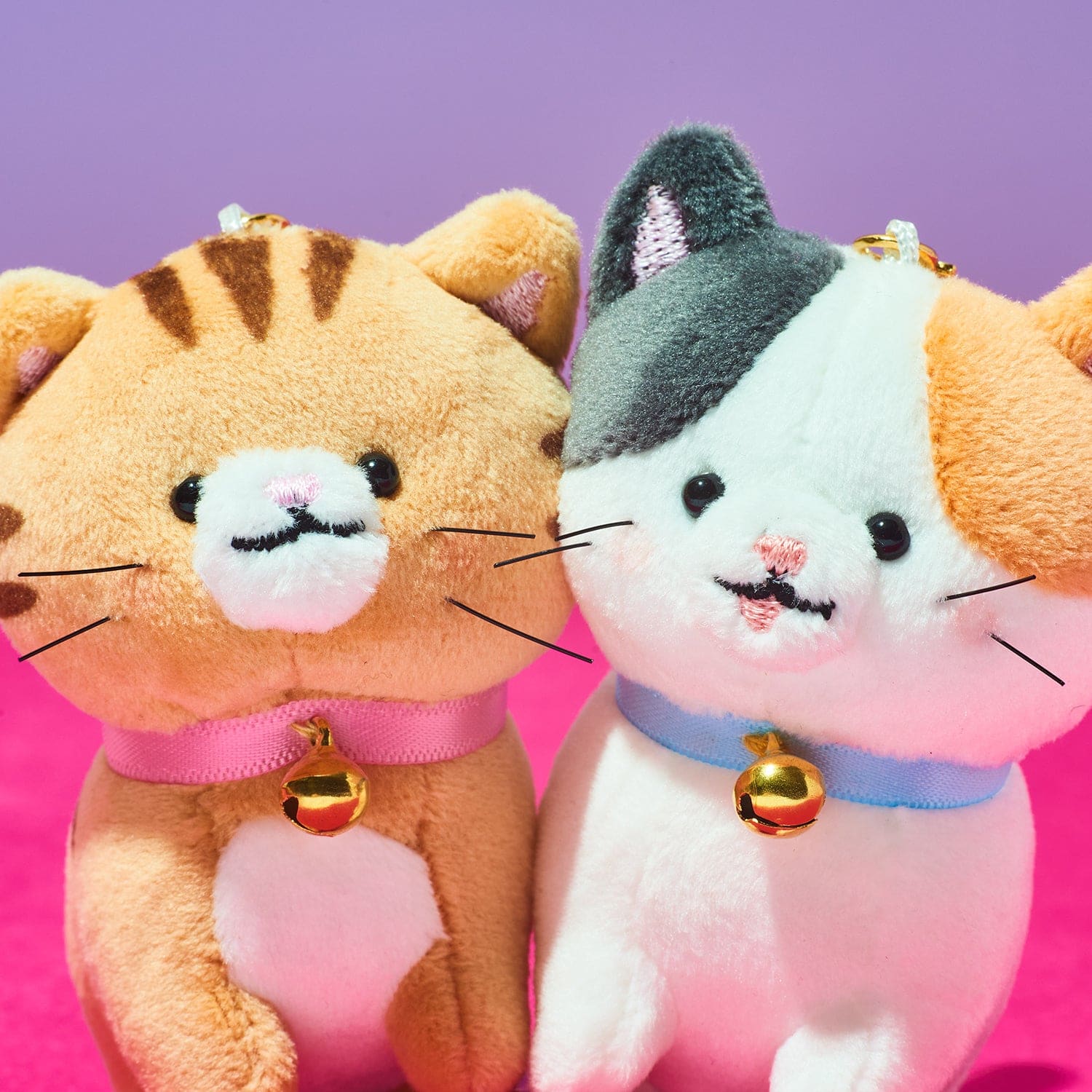 Best Friends Plush Bag Charms Cats Tabby and Calico Plush