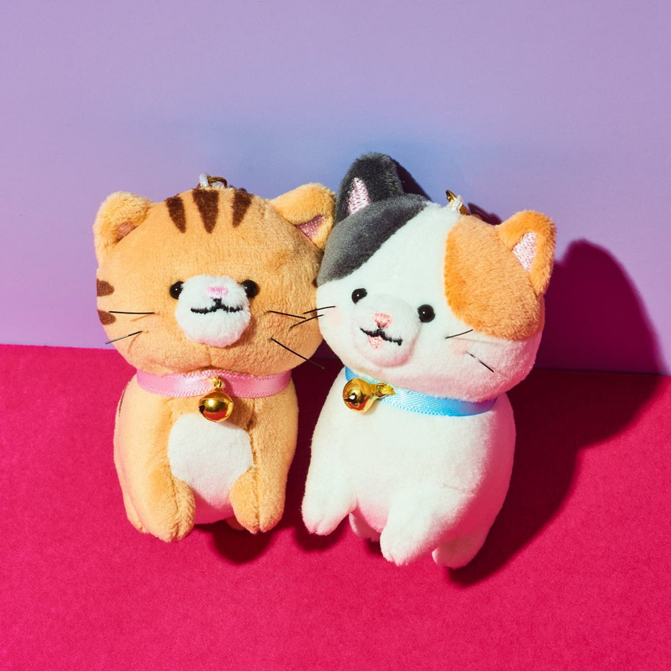 Best Friends Plush Bag Charms Cats Tabby and Calico Plush