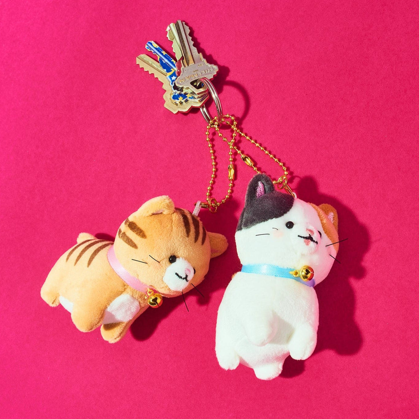Best Friends Plush Bag Charms Cats Tabby and Calico Plush