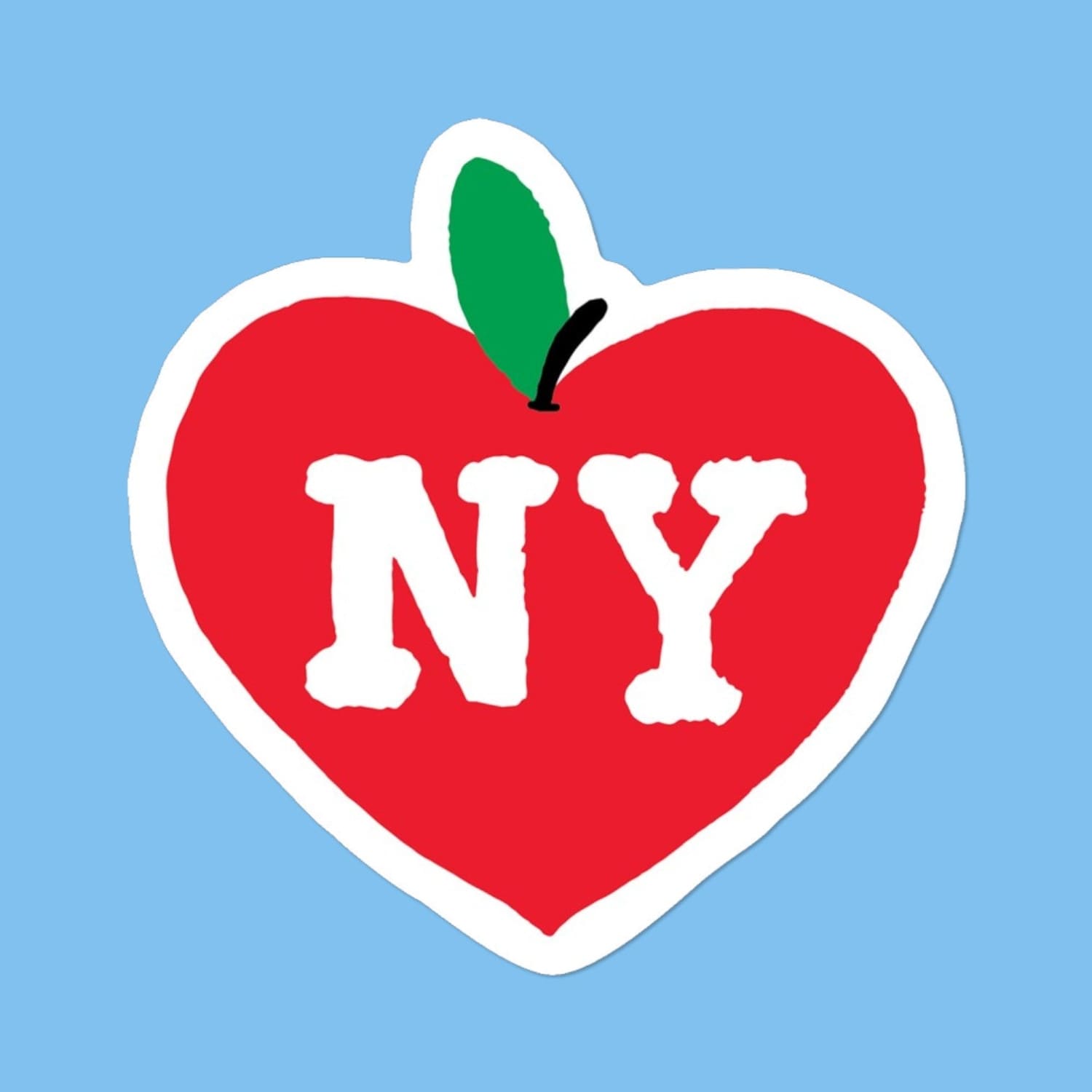 Big Apple Ny Heart Sticker Decorative Sticker - Stickers