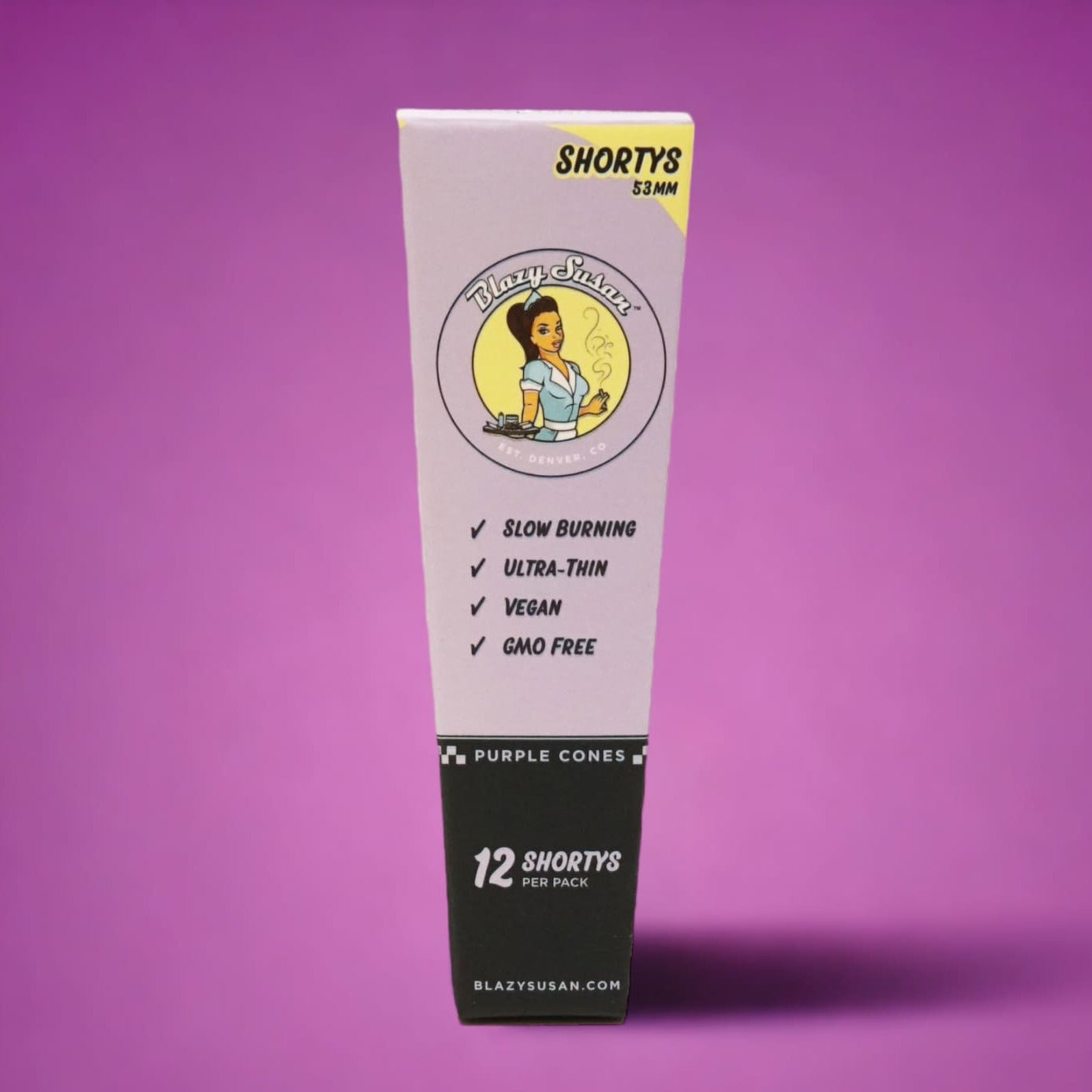 Blazy Susan Shortys Prerolled Cones Purple 0623 - Q223