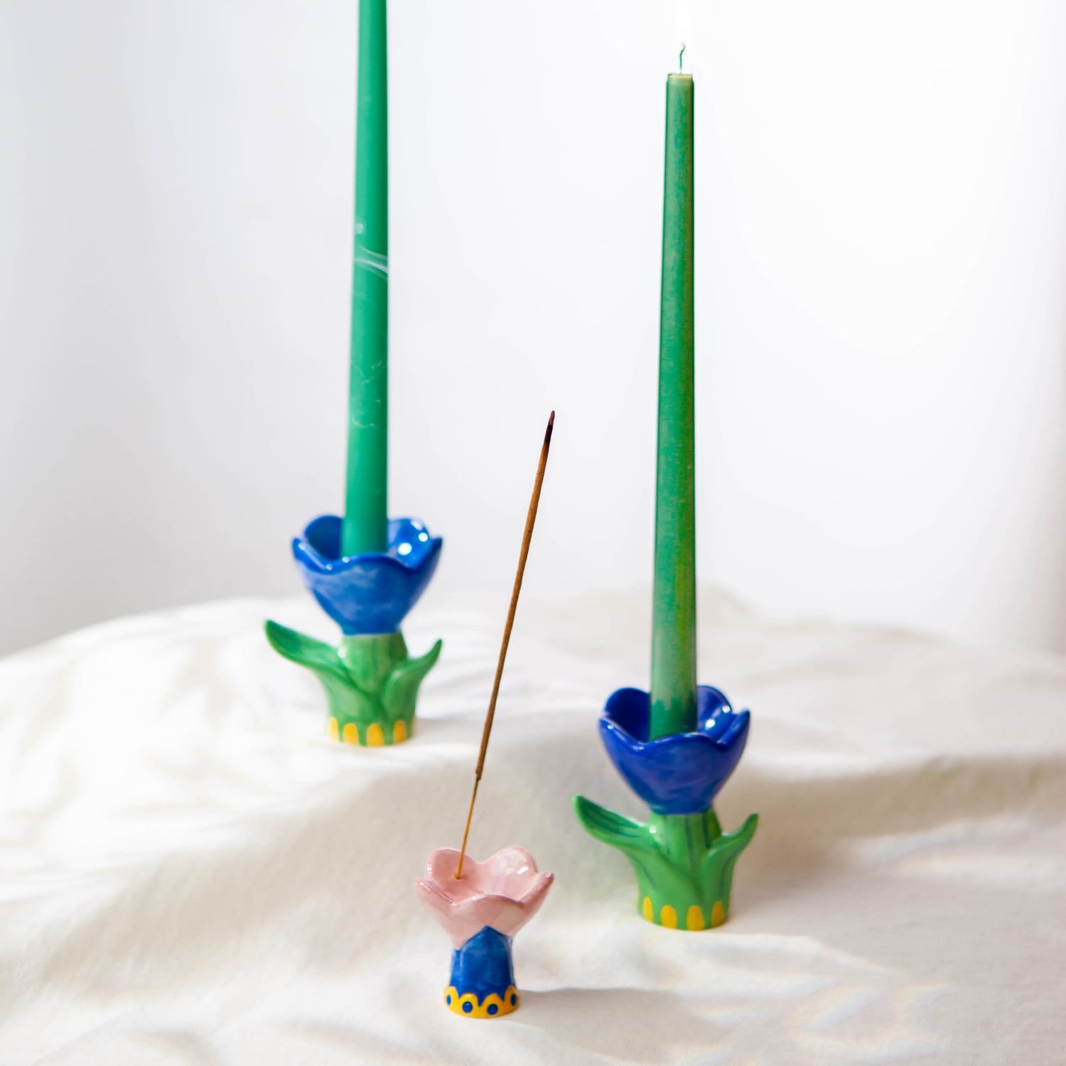 Bloom Tulip Incense Holder Ceramic - Doiy - Flower