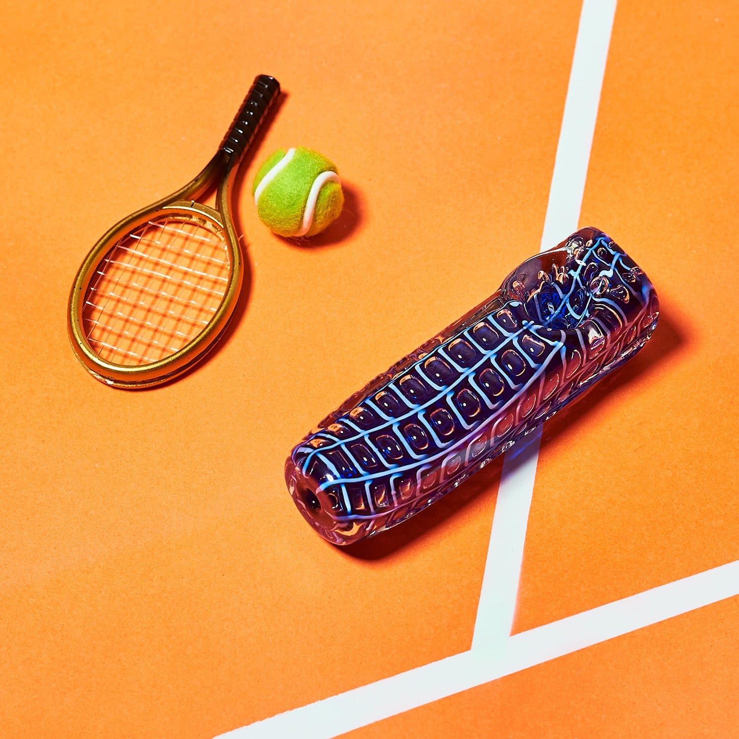 Blue Brick Hand Spoon Borosilicate Glass - Spoon - Smoke -