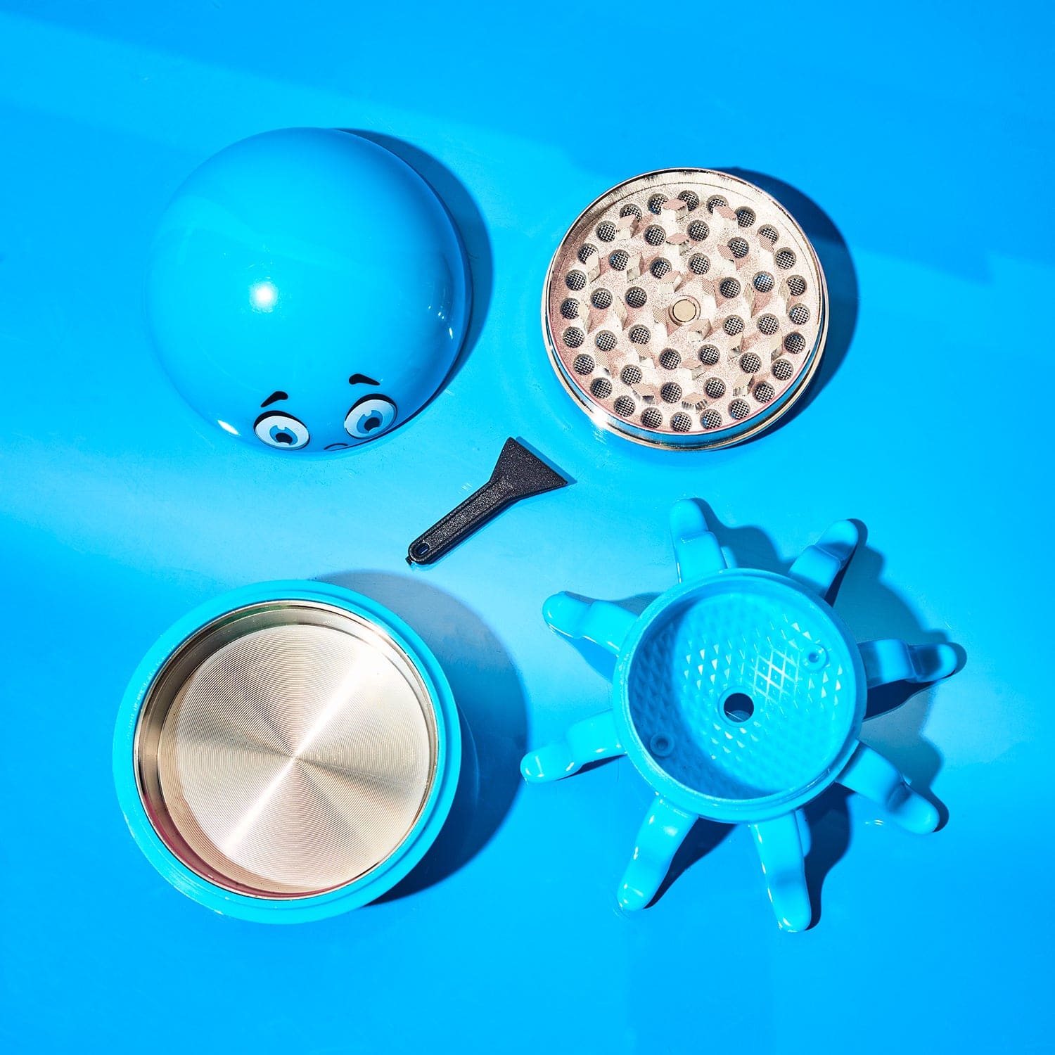 Blue Octopus Grinder 3 Part Cute Grinder - Smoke Shop