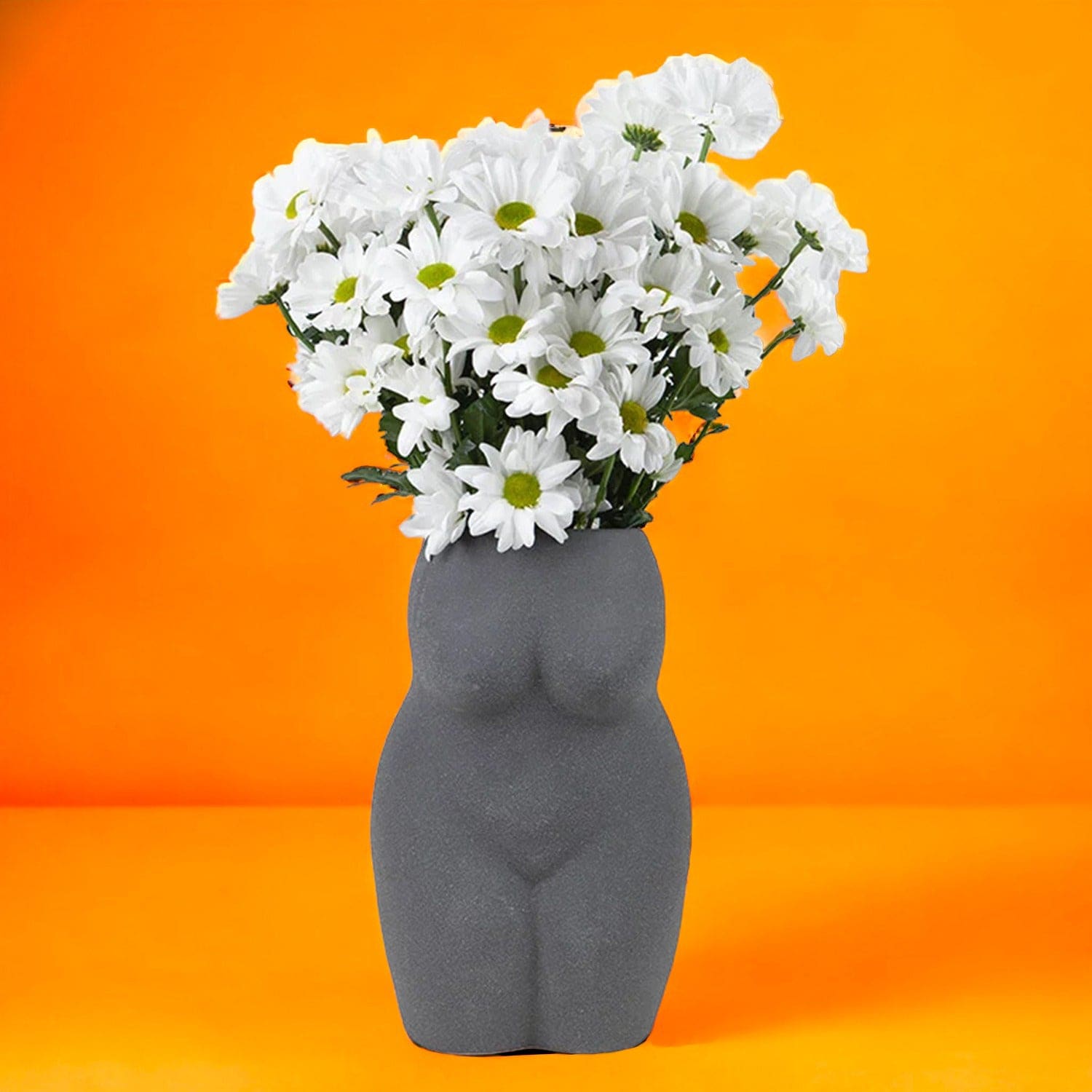 Body Form Vase Xl - Black Ekpoct23 - Female Form - Plant -
