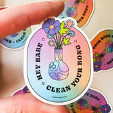 Bong Needs Cleaning Sticker Aesthetic - Decorative Stoner