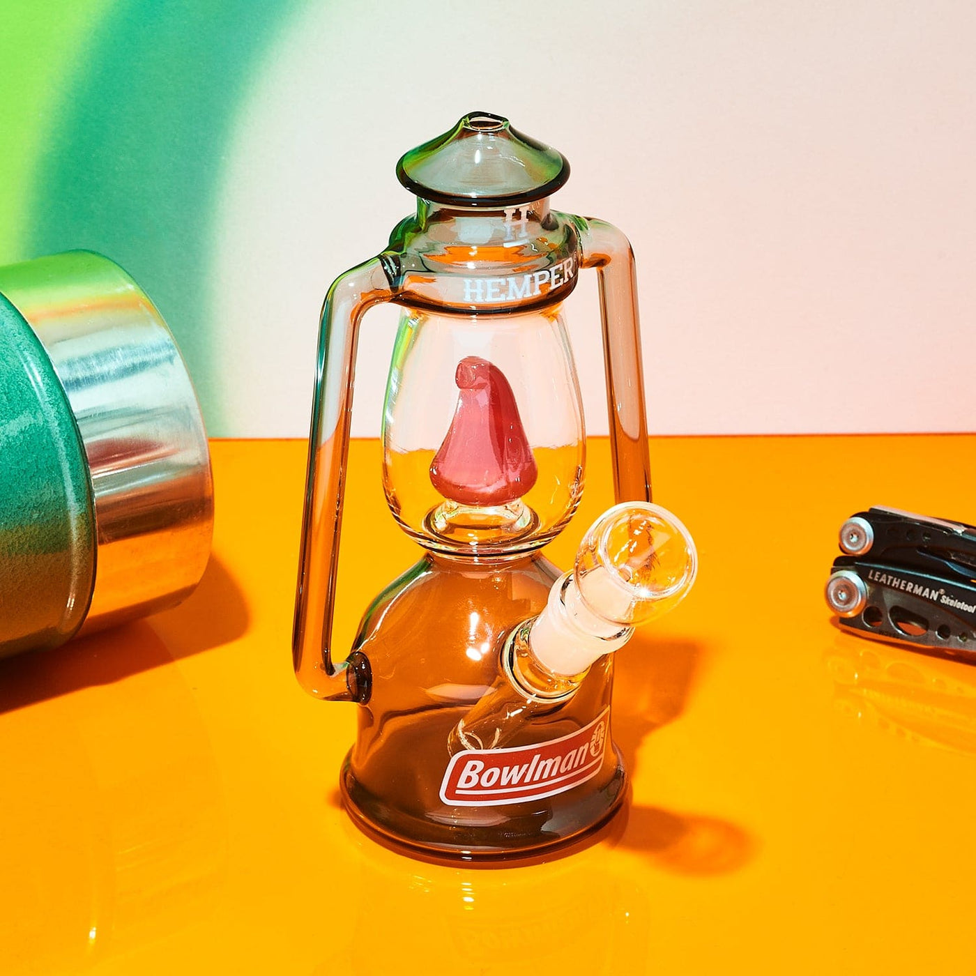 Bowlman Lantern Bong Aesthetic Bong - Glass - Hippie