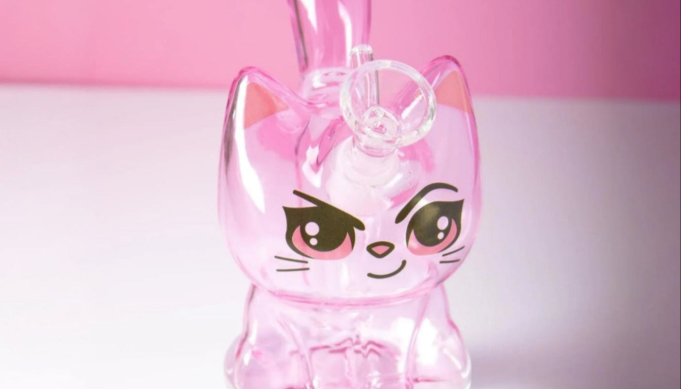 Canna Cat Bubbler Bong Aesthetic Bong - Smoke - Canna Style