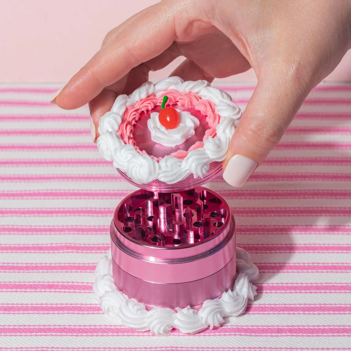 Canna Style Cake Grinder Aesthetic Smoke - Anniversary