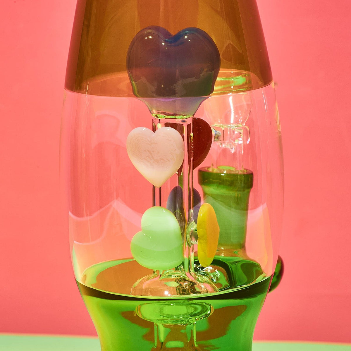 Canna Style Lava Lamp Bong - Green Aesthetic Smoke Cute