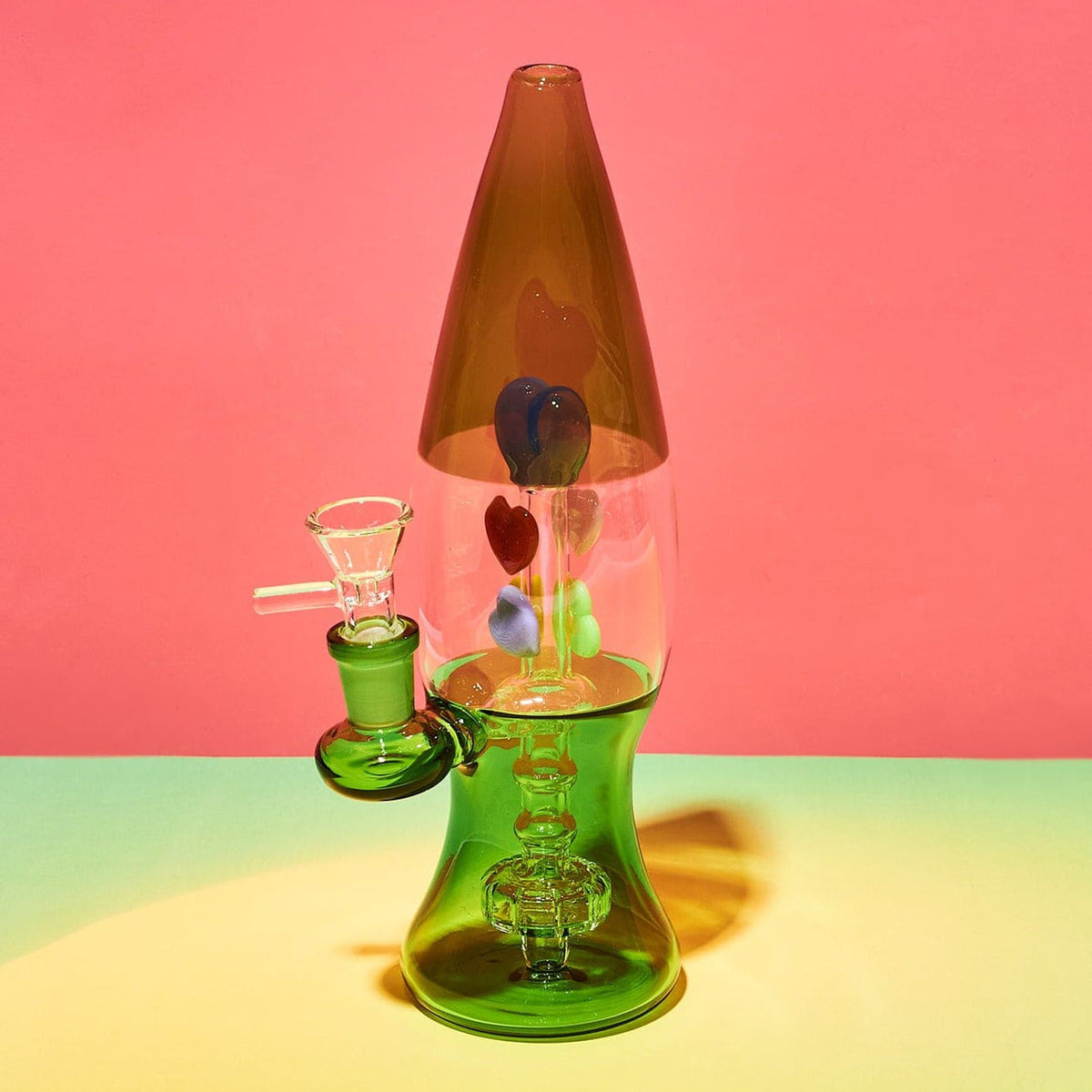 Canna Style Lava Lamp Bong - Green Aesthetic Smoke Cute