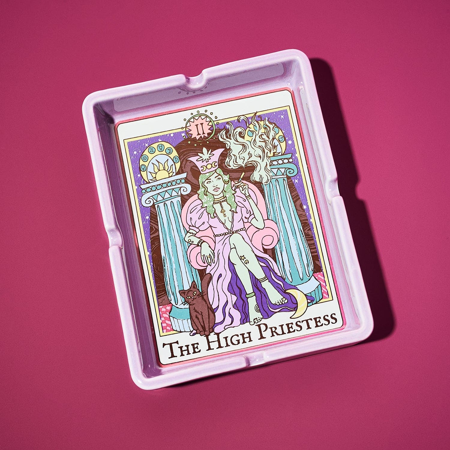 Canna Style Tarot Card Ashtray - The High Priestess Cute