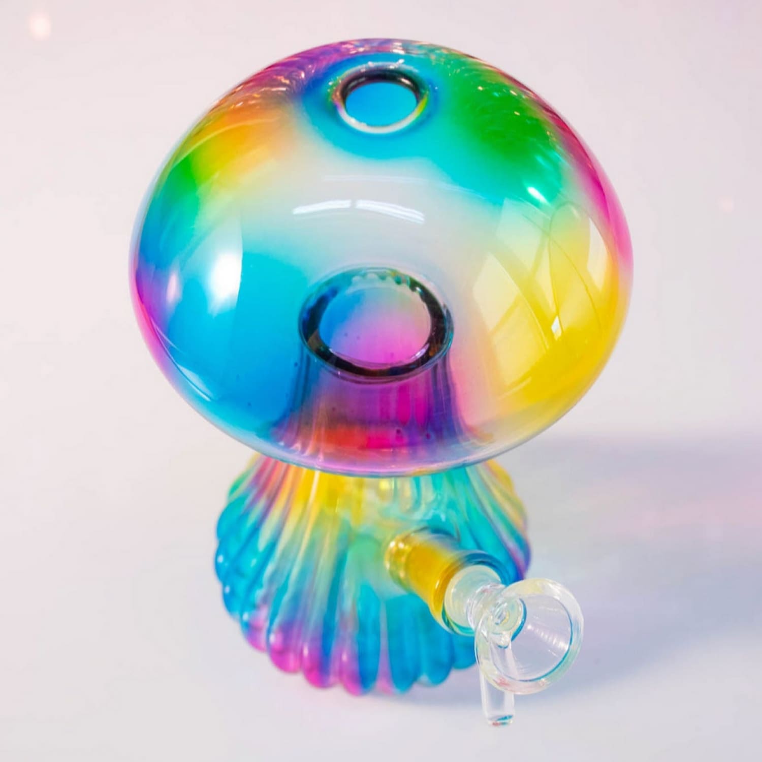 Canna Style Tie Dye Mushroom Bong Aesthetic Bong - Smoke