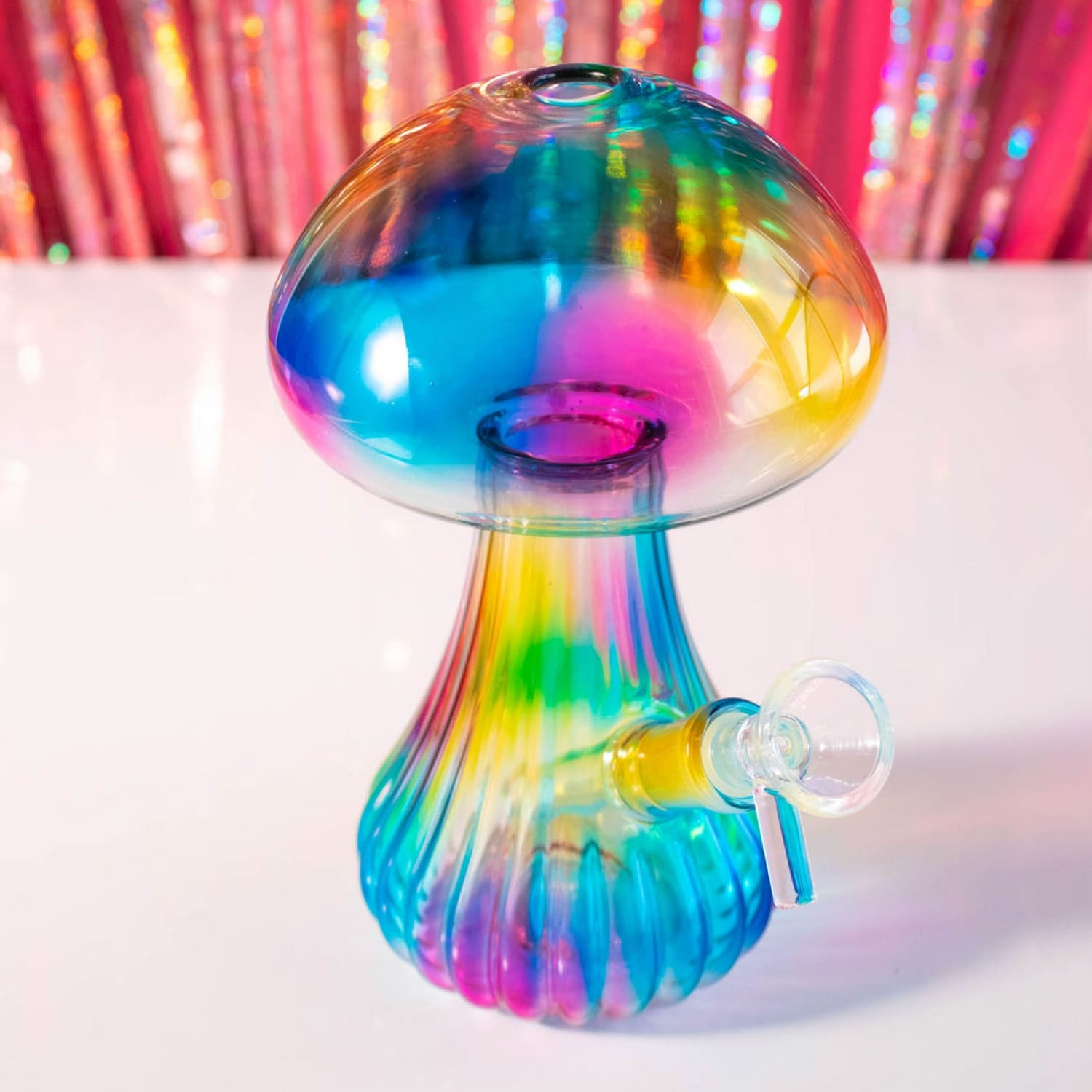 Canna Style Tie Dye Mushroom Bong Aesthetic Bong - Smoke