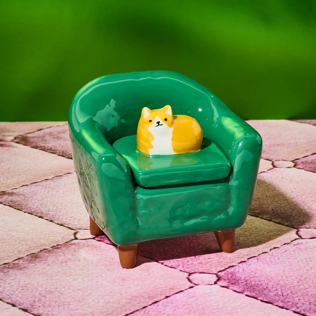 Cat on Chair Lidded Trinket Box | Friends Nyc Brooklyn Ny