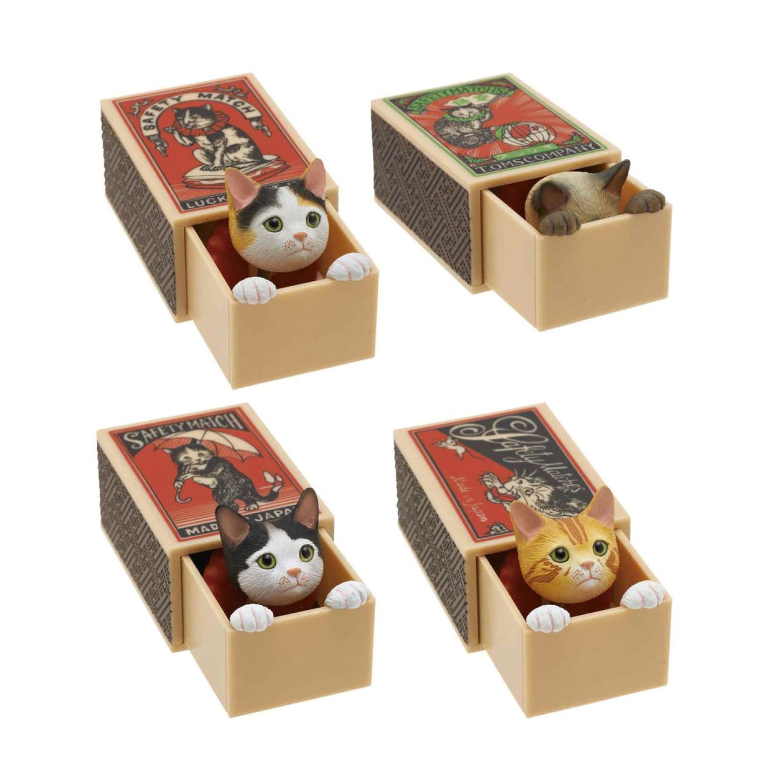 Cat Peek Matchbox - Japanese Blind Box Box - Cat - Lover -