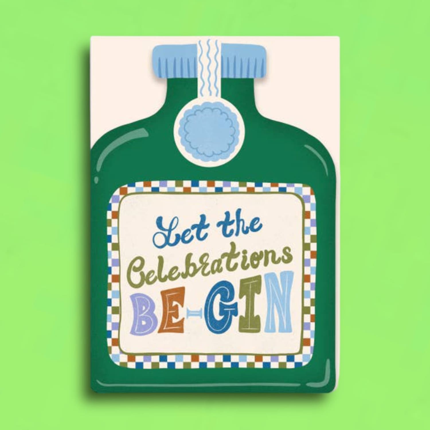 Celebrations Be - gin Birthday Card - Gifts Drinks Gin