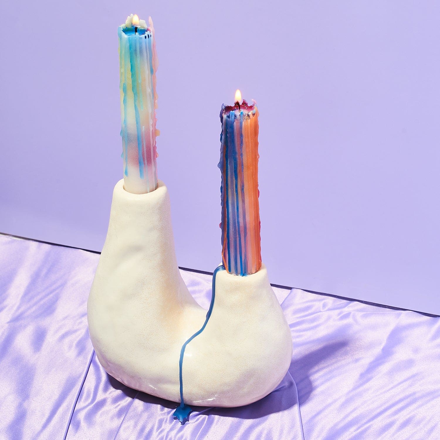 Ceramic Double Candle Holder Candle - Holder - Ceramic -