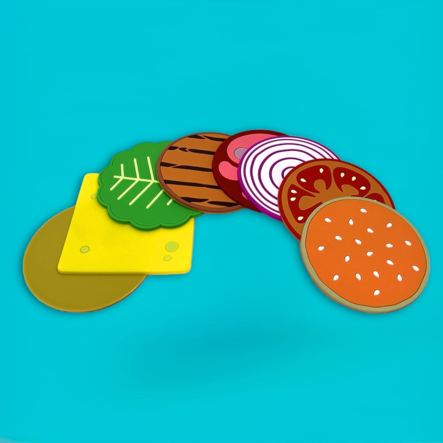 Cheeseburger Coaster Set - Coasters Drink Drinkware