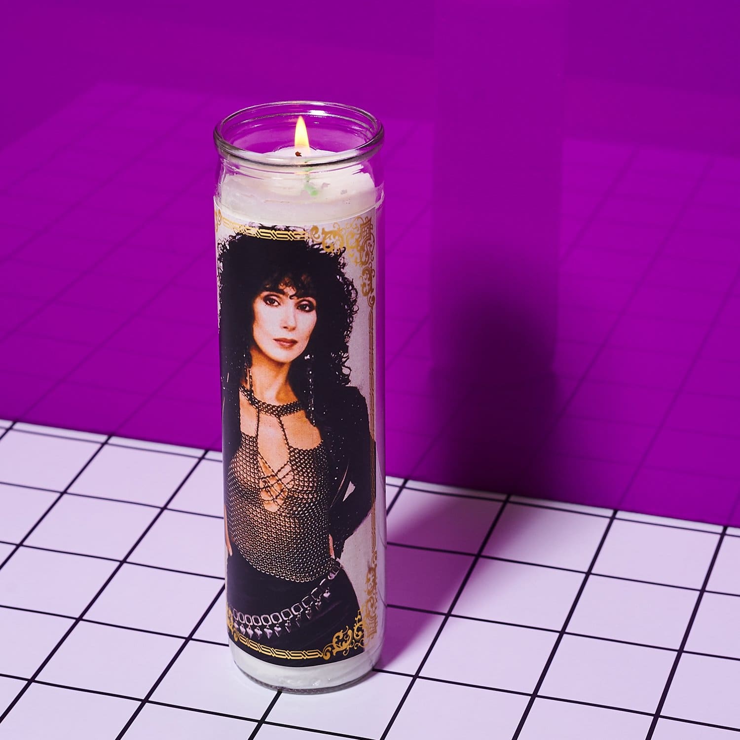 Cher Pillar Candle Bobbyk - Candle - Celeb - Celebrity -