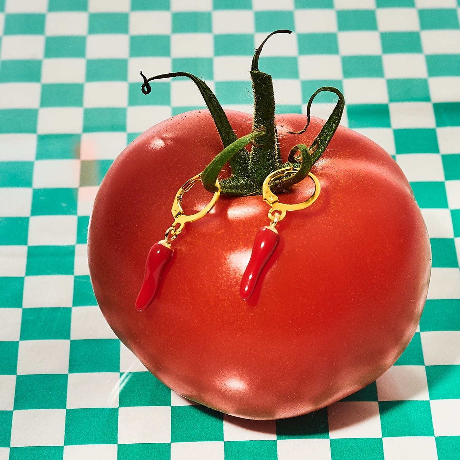 Chili Pepper Huggie Earrings Groupbycolor - Lol - Novelty