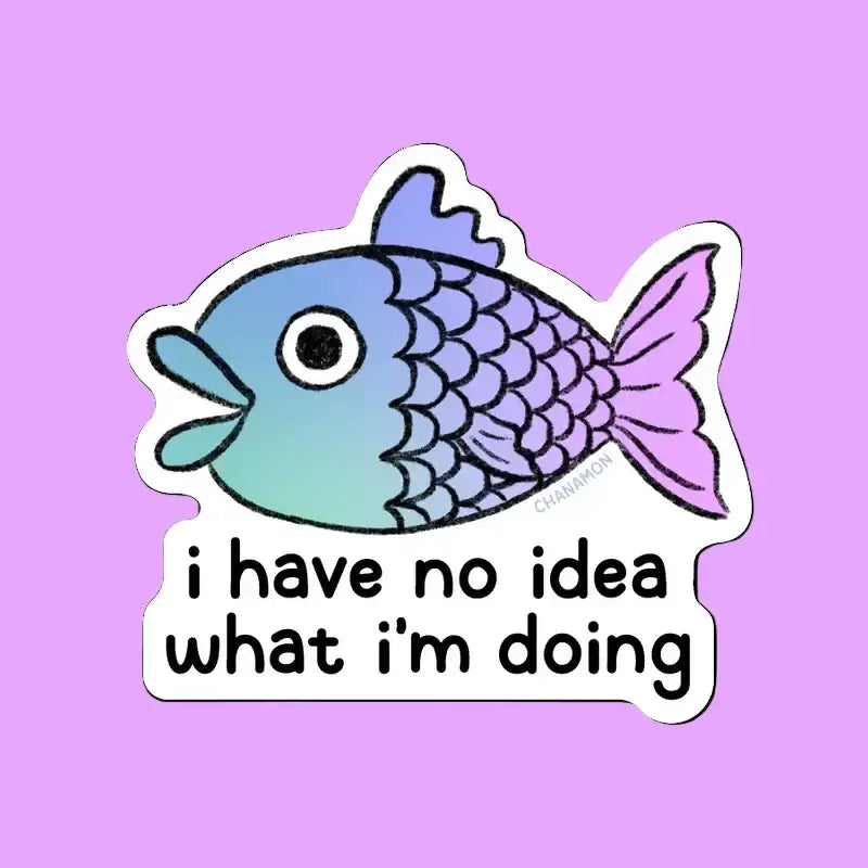 Clueless Fish Die Cut Holographic Sticker Vinyl | Friends