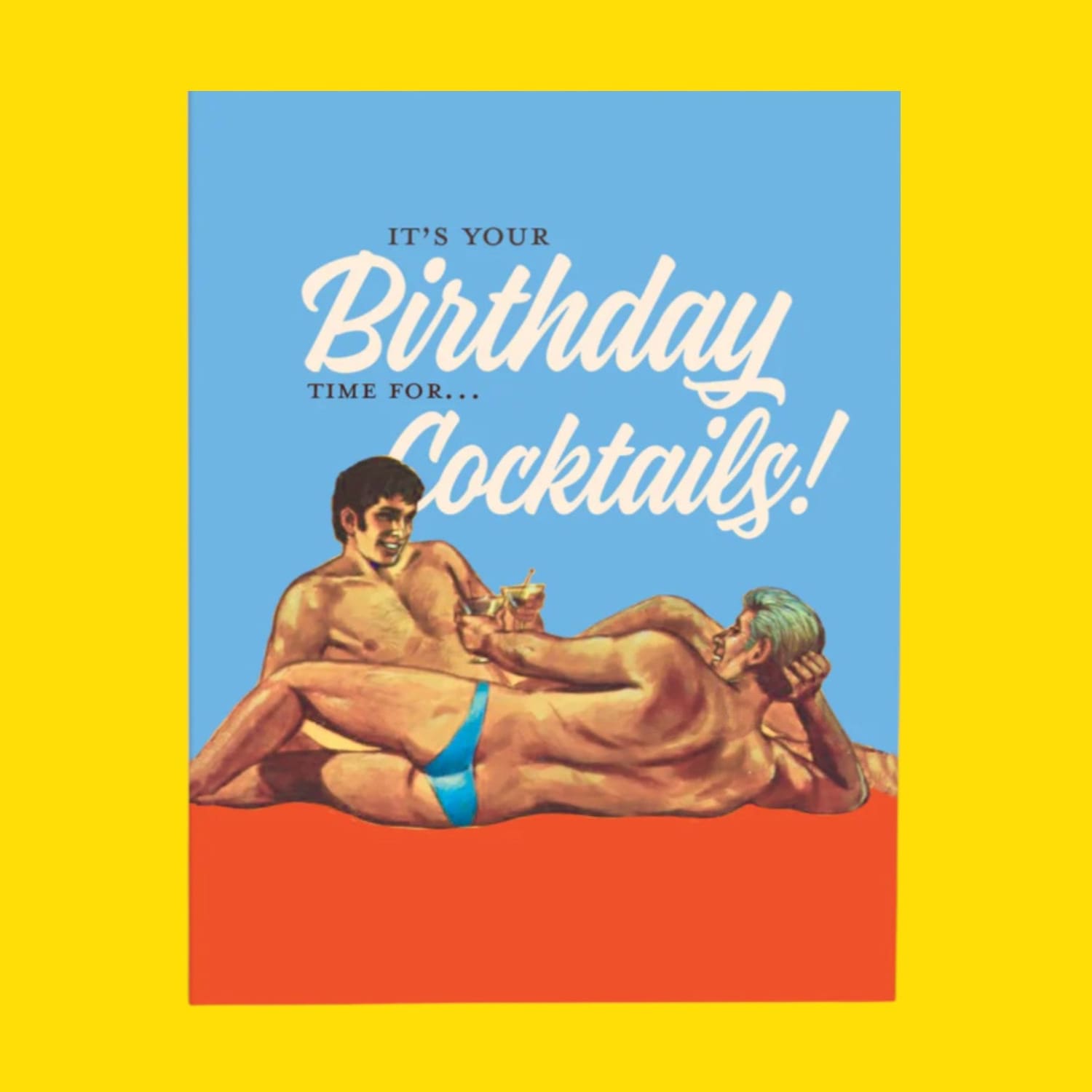 Cocktails Gay Birthday Greeting Card A2 - Eco Friendly