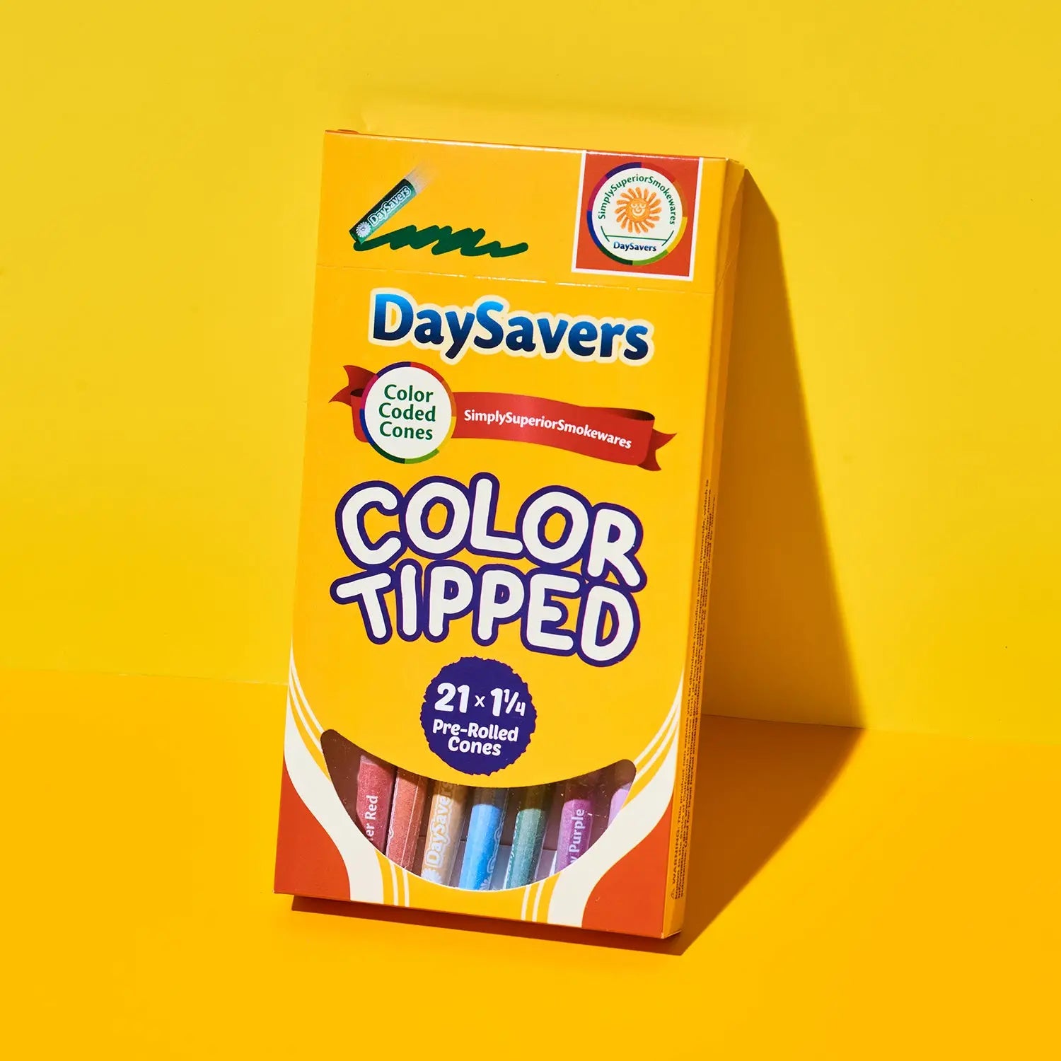 Color Tip Rainbow Pre Rolled Cones Daysavers Pre-rolled