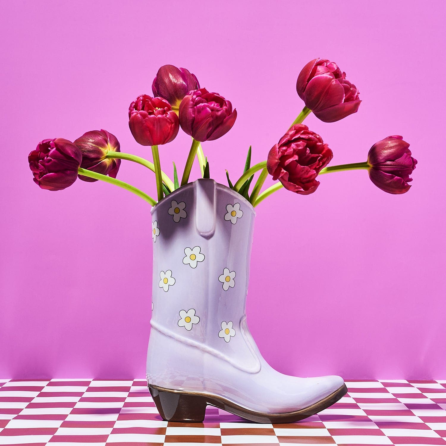 Cowboy Boot Rodeo Vase - Lilac Bff Gifts - Boxed - Cowboy