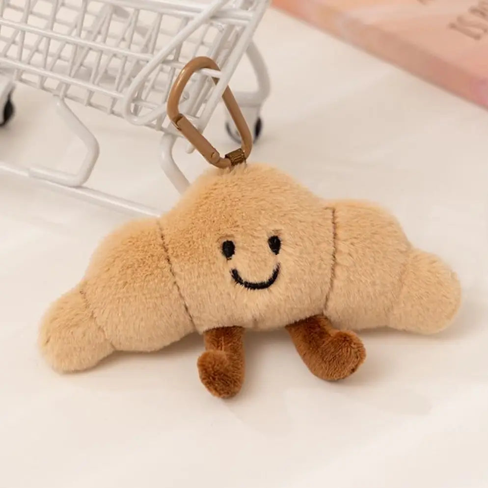 Croissant Plush Bag Charm Carabiner | Friends Nyc Brooklyn