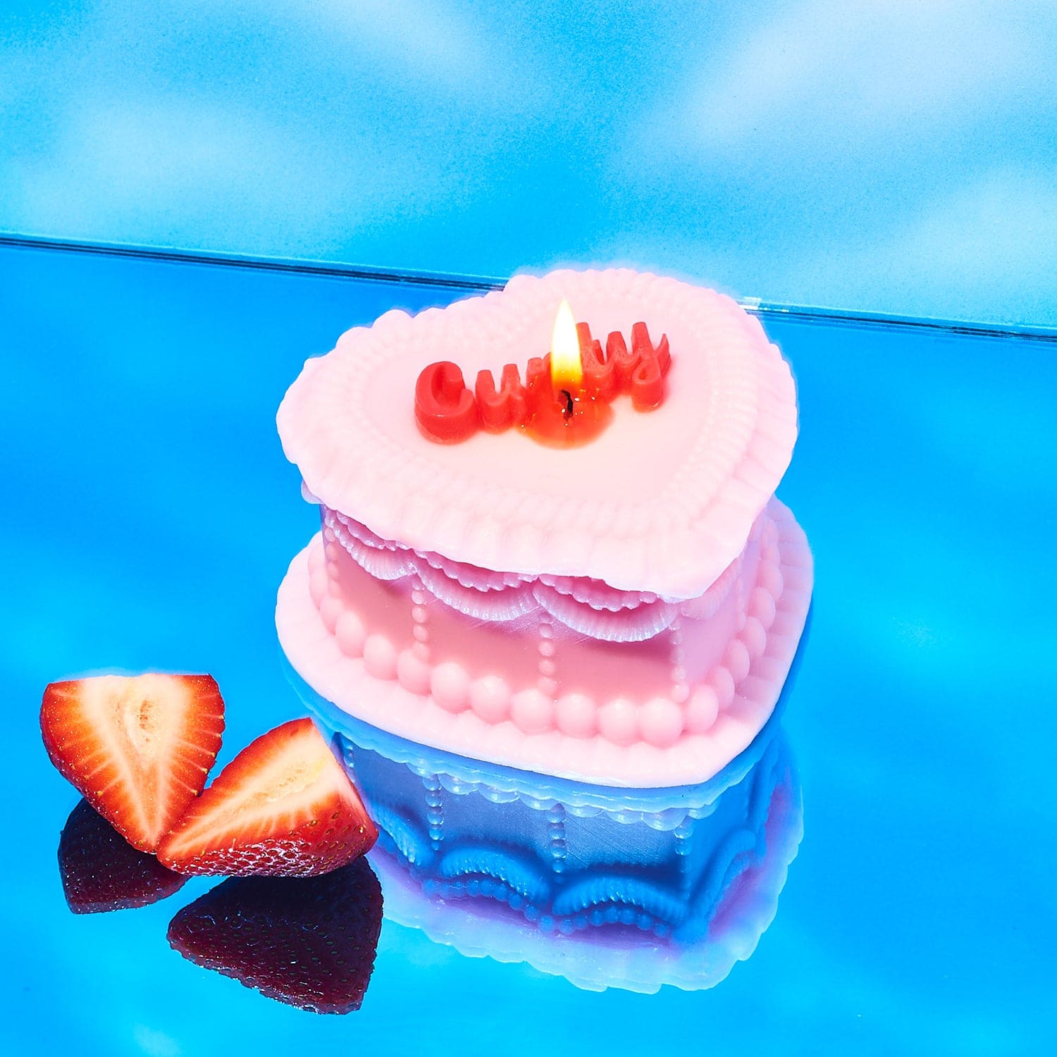 Cunty Heart Cake Candle Anniversary Gifts - Boxed Candle
