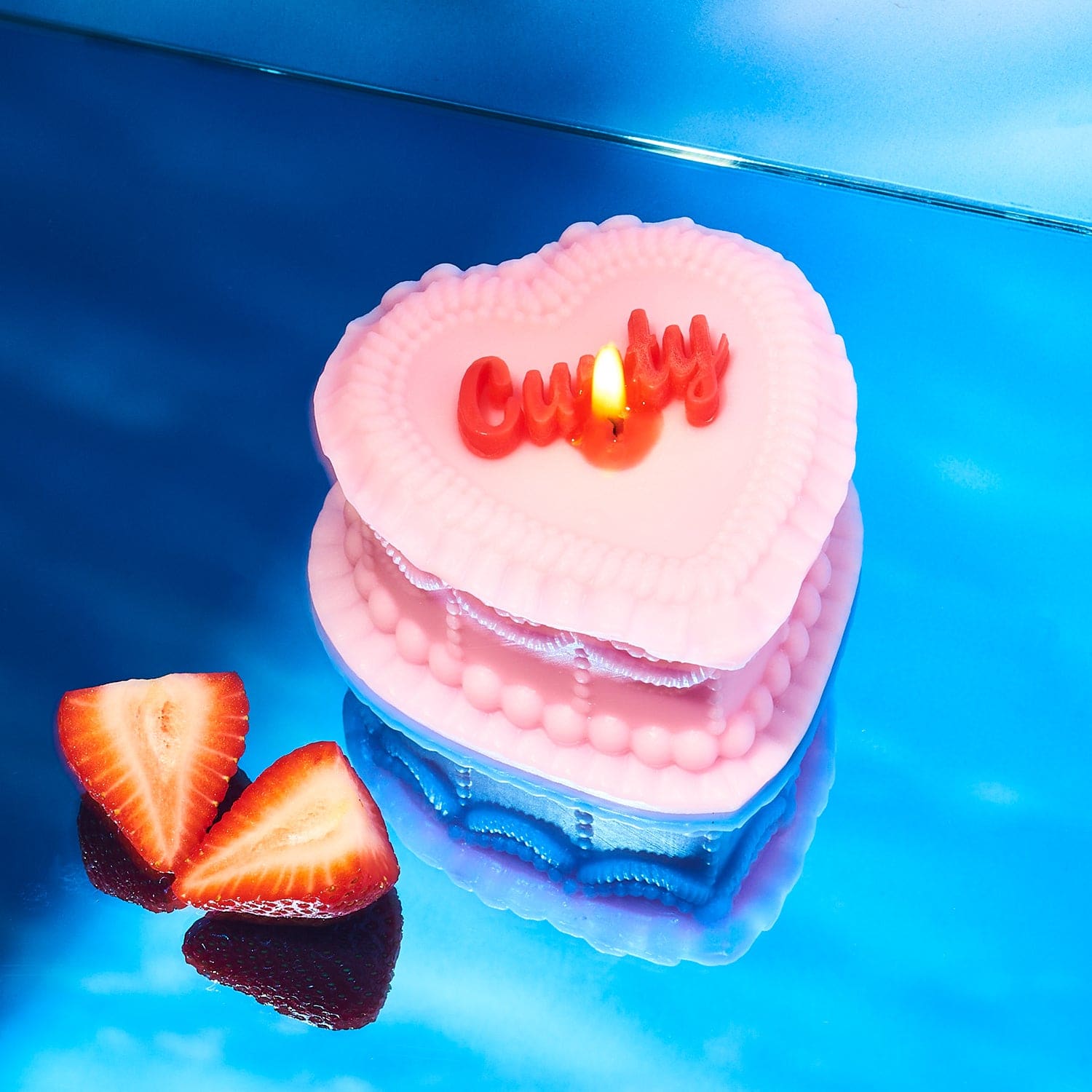 Cunty Heart Cake Candle Anniversary Gifts - Boxed Candle