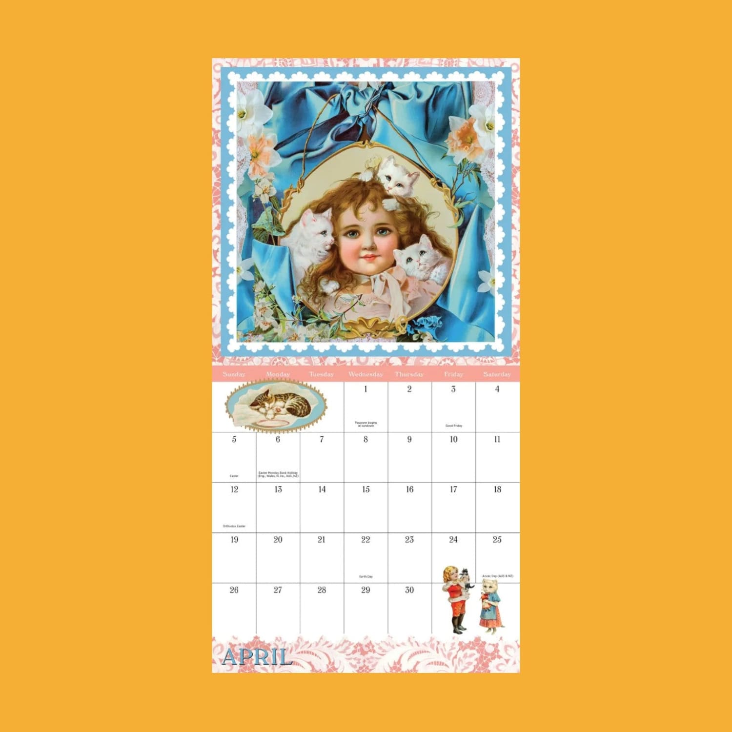 Cynthia Hart’s Victoriana Cats Mini Wall Calendar 2026