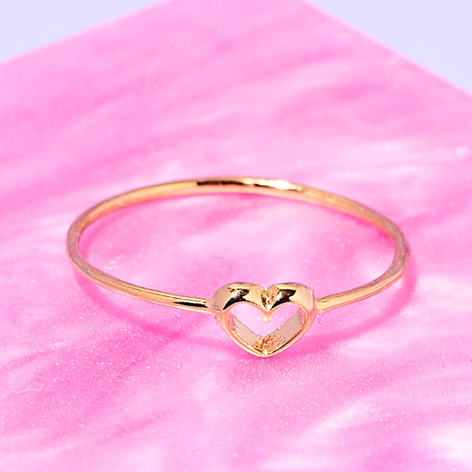 Dainty Open Heart Ring  Stacking Rings at Friends NYC