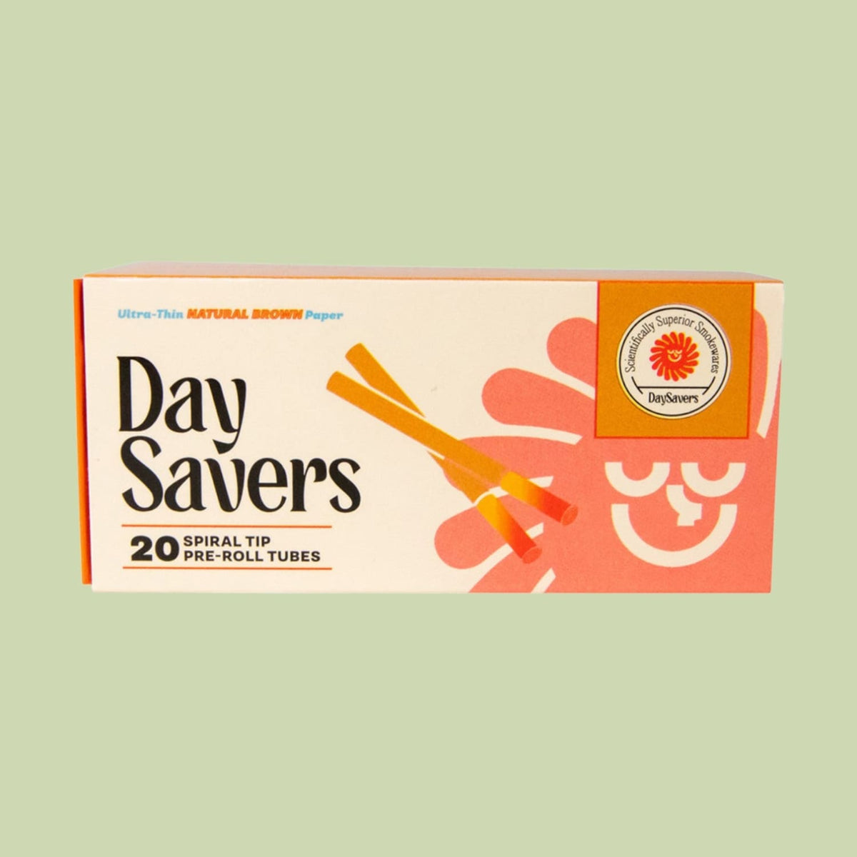 Natural Brown Pre Roll Tubes with Spiral Filter Tips