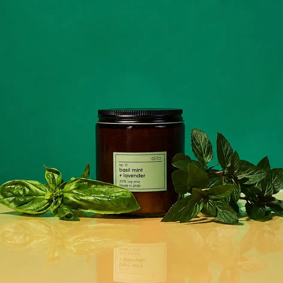 Dilo - Basil Mint and Lavender 7.5 Oz Candle - Home
