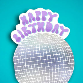 Disco Ball Foil Birthday Card 70s - Greeting Maximalism